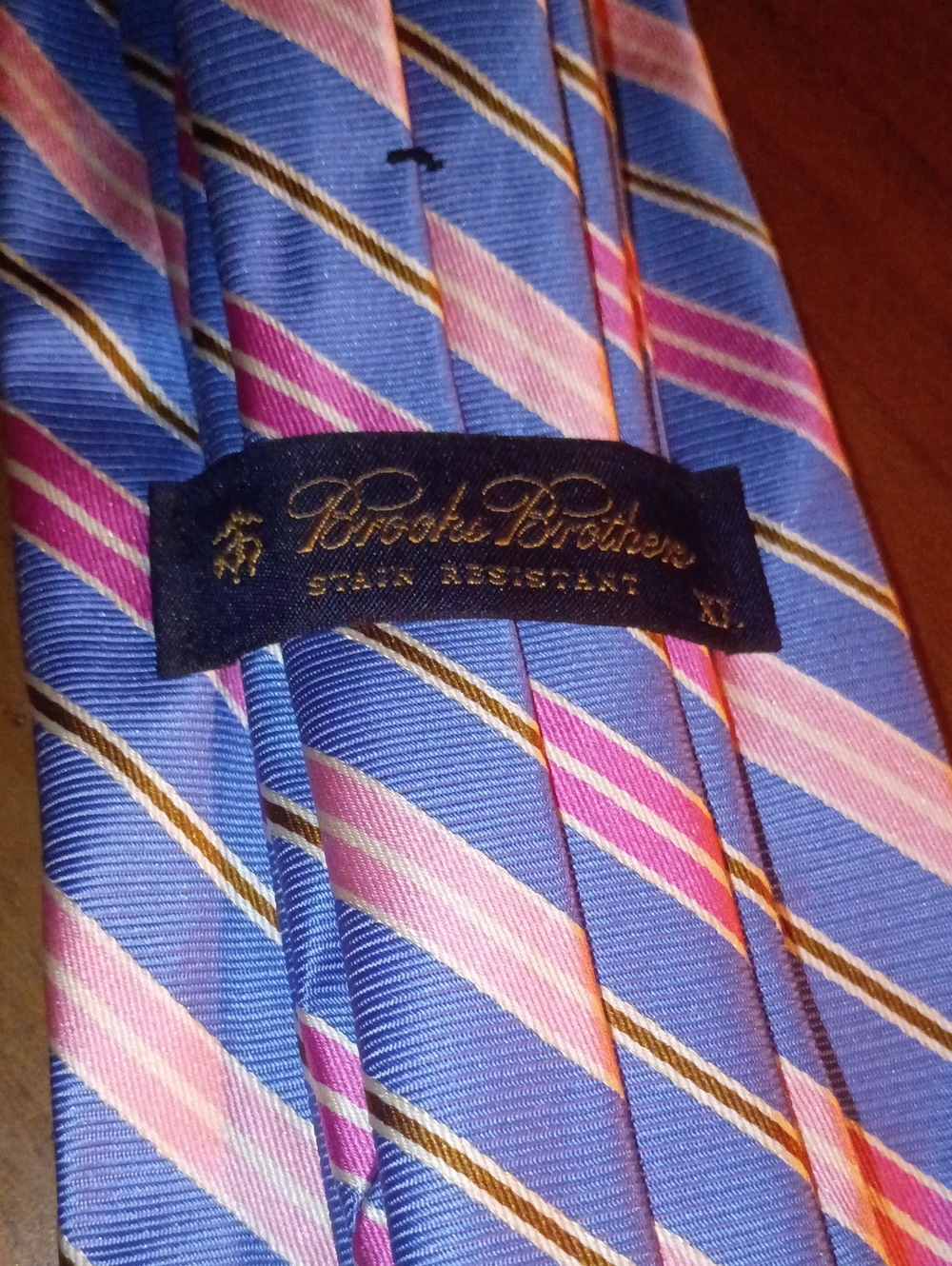Brooks Brothers Silk Tie - Made In The USA - Using Spun Silk Produced In England